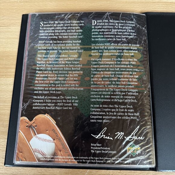 1995 Post Cereal Upper Deck 5th Anniversary Edition Baseball Card Book – HOFs - Picture 10 of 10